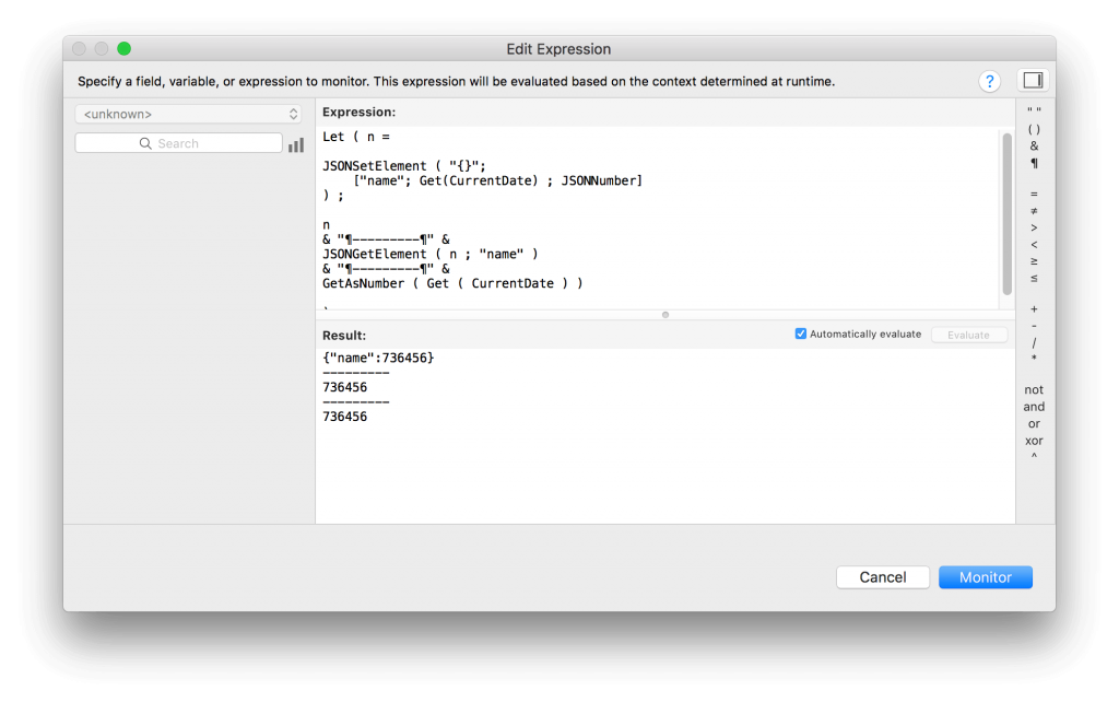 JSONNumber Function